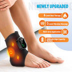 Cordless Ankle Massager with Heat, Ankle Brace with Vibration, 2-Pack