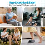 Cordless Ankle Massager with Heat, Ankle Brace with Vibration, 2-Pack