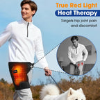 Red Light Hip Heating Pad for Sciatica & Hip Pain Relief, 5000mAh Built-in Battery Hip Brace with Vibration & 3 Heat Levels, Wearable Support for Lower Back, Thigh & Buttock