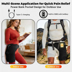 Red Light Hip Heating Pad for Sciatica & Hip Pain Relief, 5000mAh Built-in Battery Hip Brace with Vibration & 3 Heat Levels, Wearable Support for Lower Back, Thigh & Buttock